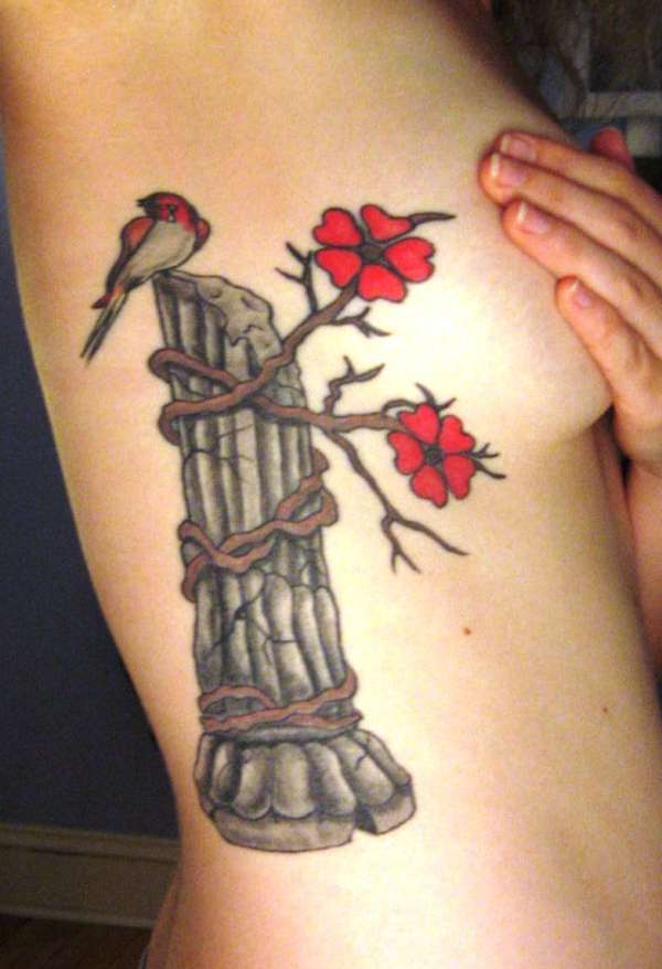 Megan fox new rib letter tattoo design. Rib-Cage-Symbols-tat.